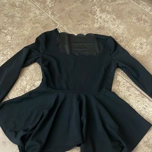 Black peplum SHEIN top